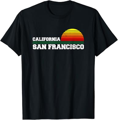Amazon.com: San Francisco California Distressed CA Gift Souvenir T-Shirt: Clothing